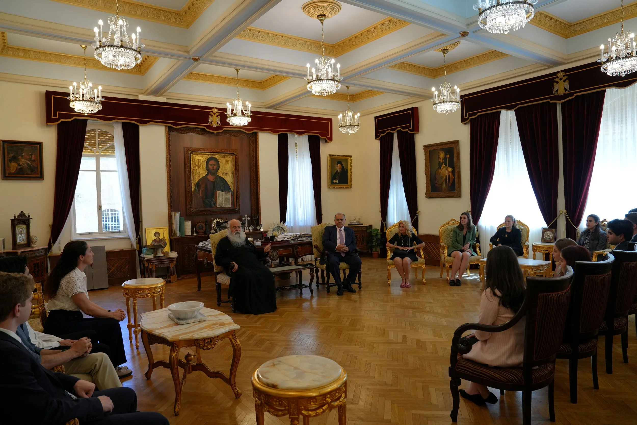  Student delegation with His Beatitude Archbishop of Cyprus Georgios. 