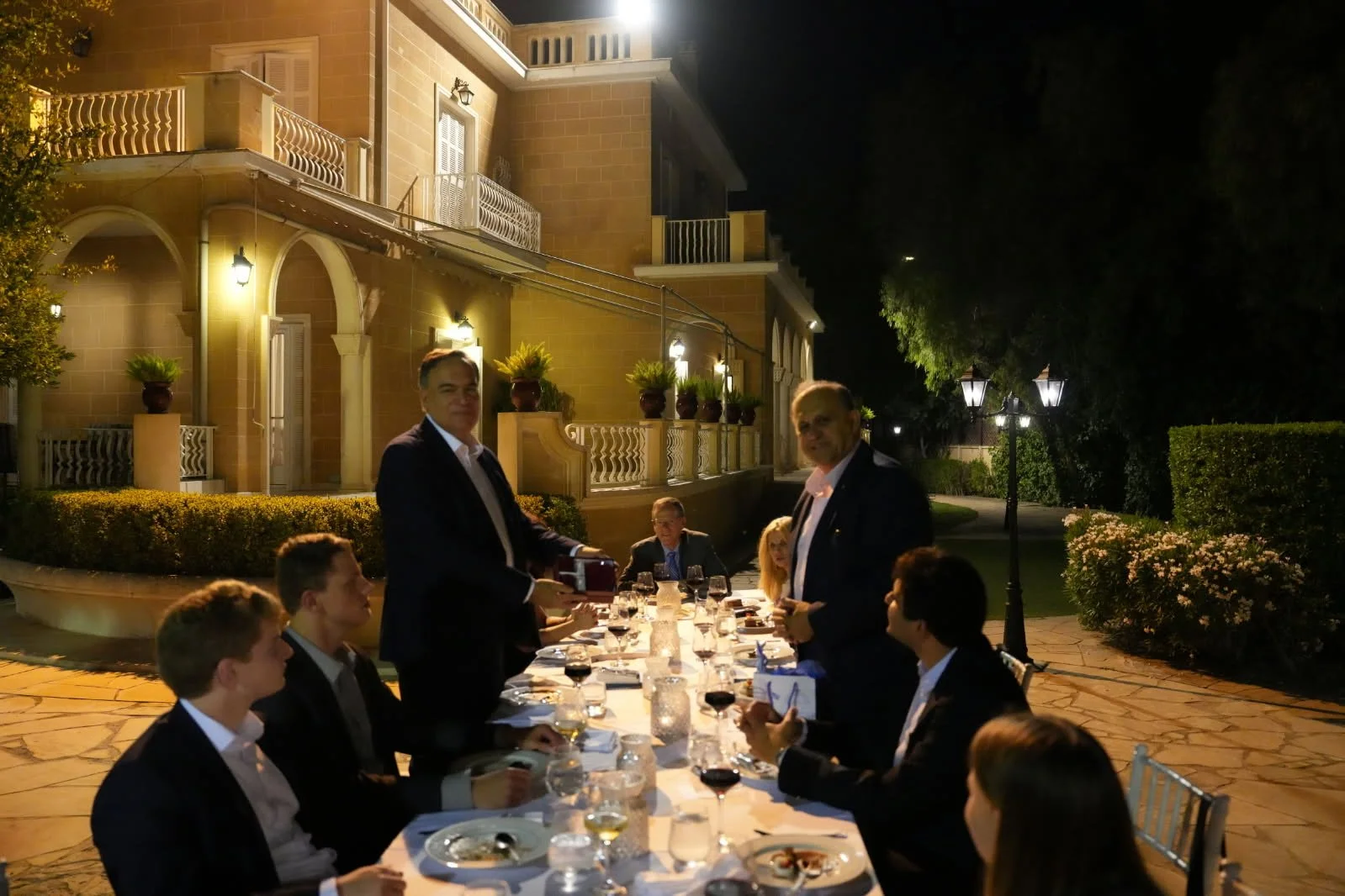 Ambassador Ioannis Papameletiou, Ambassador of Greece to the Republic of Cyprus hosts a dinner at his residence.