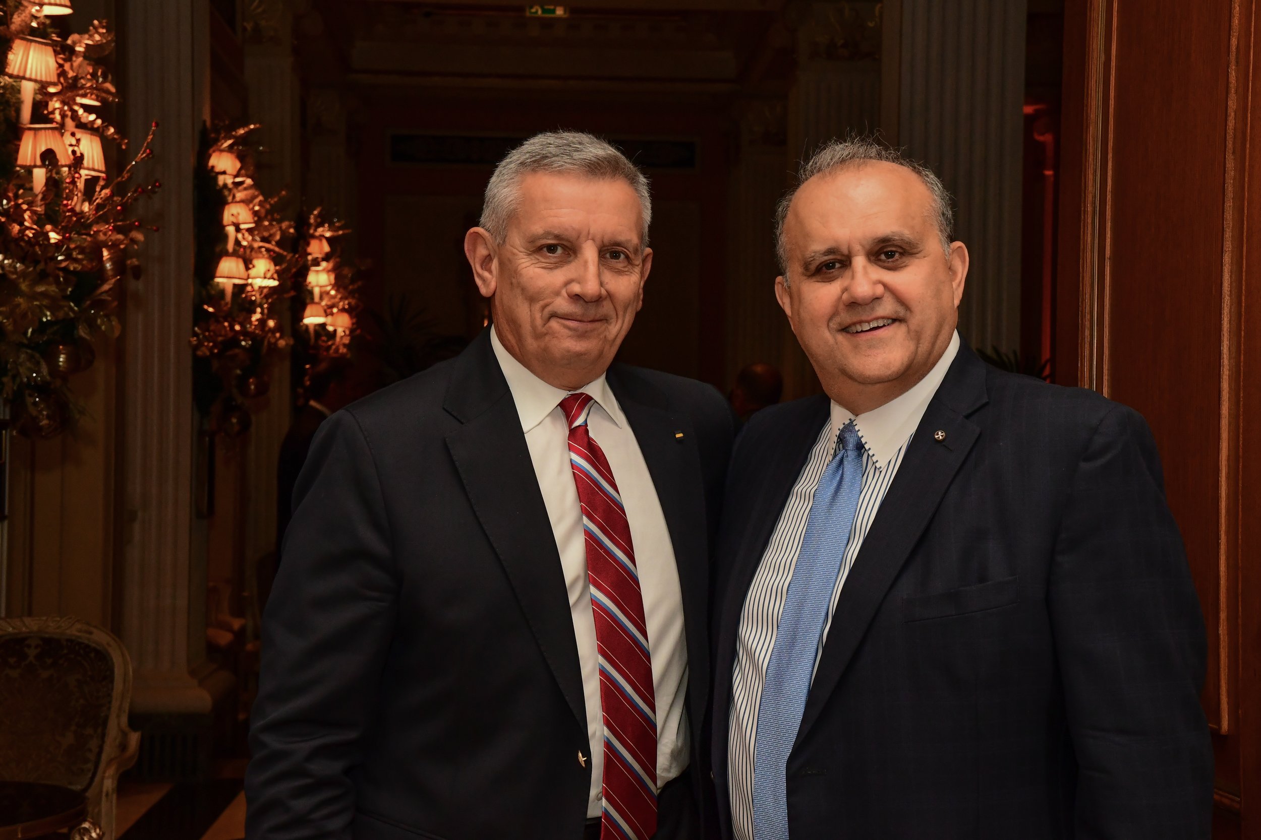   Former Chief of the Hellenic National Defence General Staff Konstantinos Floros with Nick Larigakis  