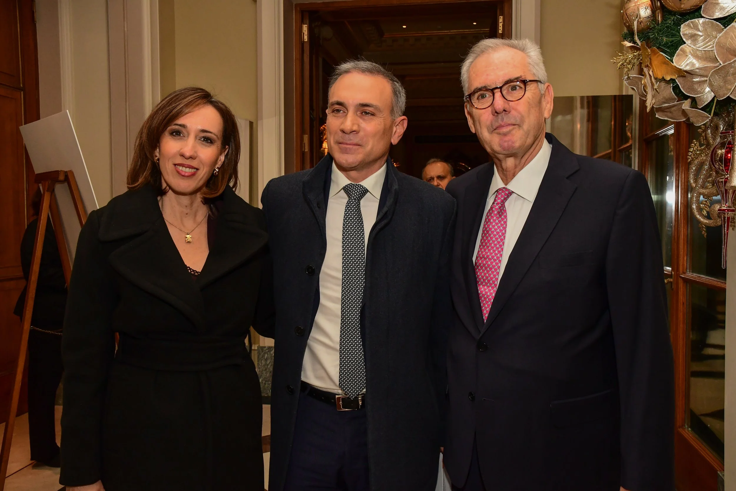   Dr. and Mrs. Constantinos Filis with Retired Vice Admiral Vasileios Kyriazis  
