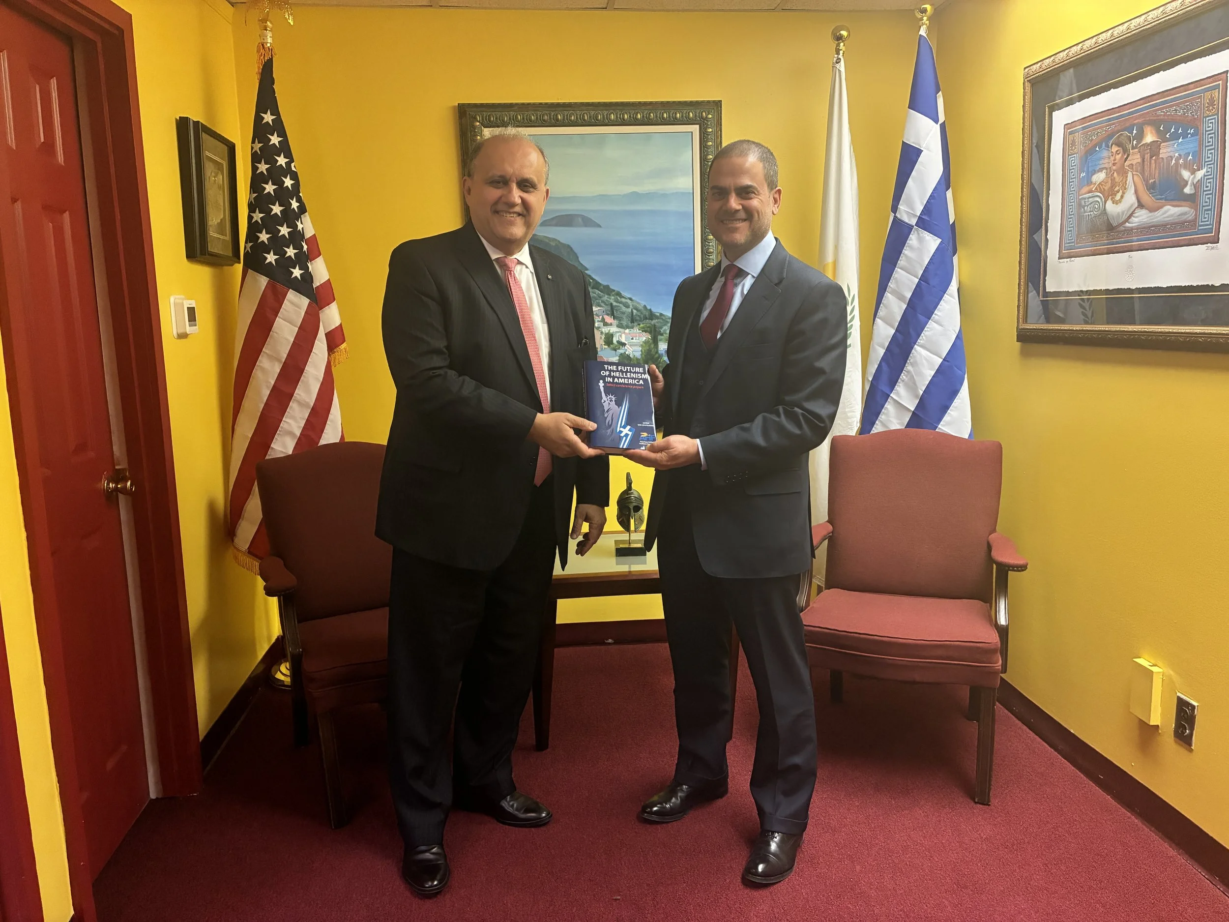 AHI President Larigakis with John Saracakis