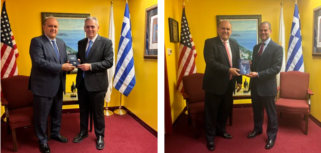 AHI Welcomes Visiting Dignitaries to Hellenic House