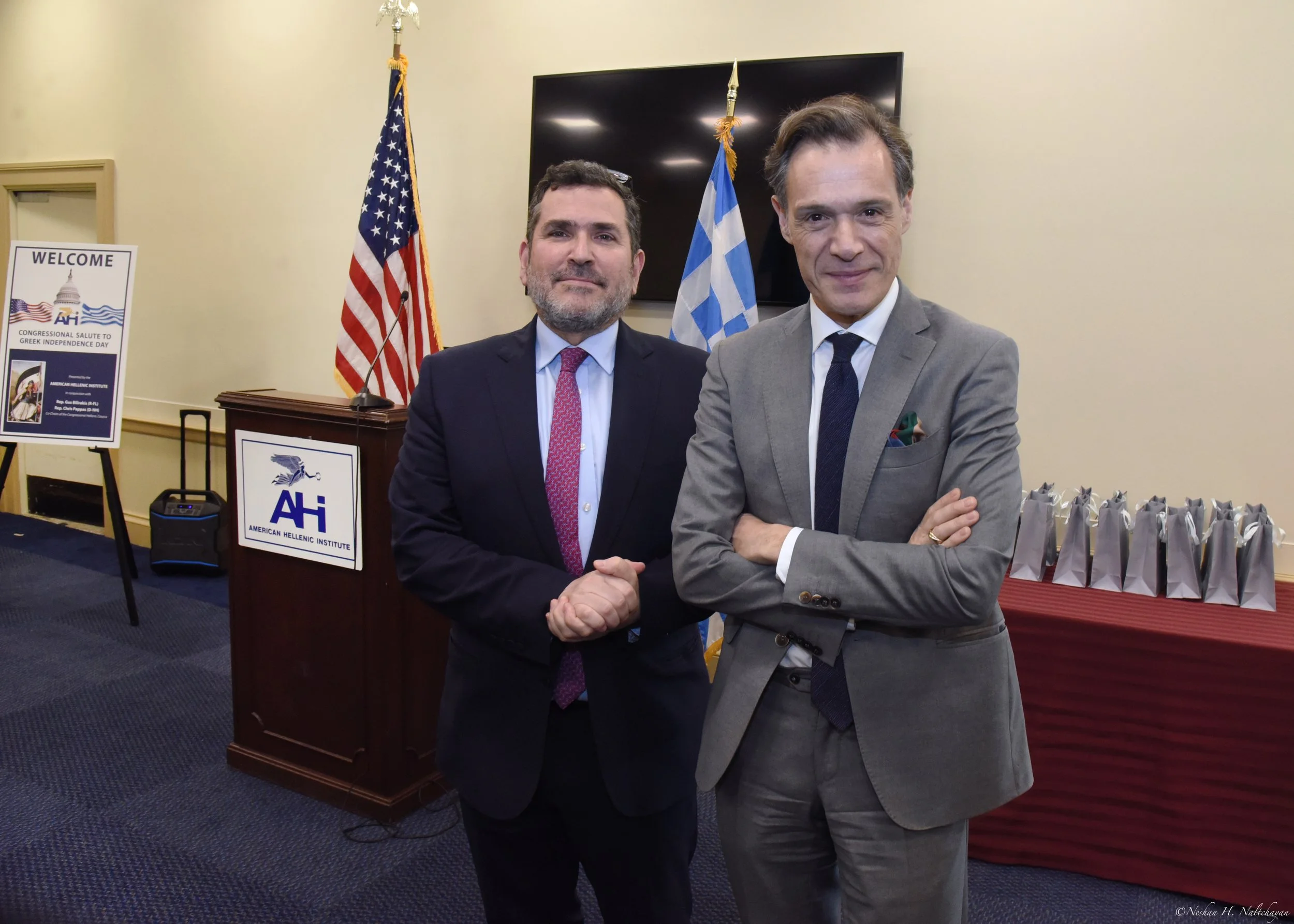 Ambassador of the Republic of Cyprus to the United States Savva and Ambassador of Greece to the United States Alexandridis