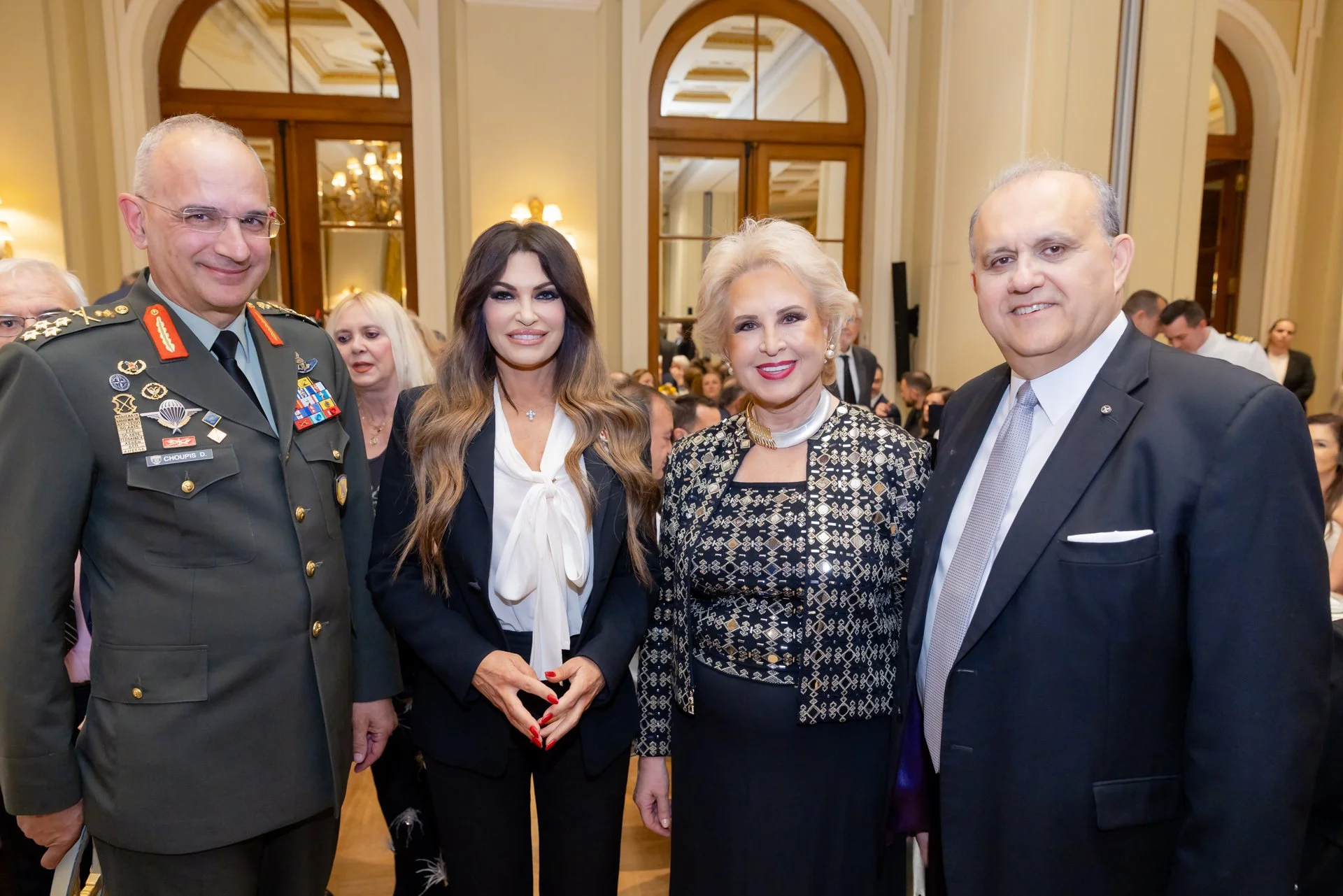 From left to right: General Choupis, Ambassador Guilfoyle, Ms. Bornozi, and Mr. Larigakis 