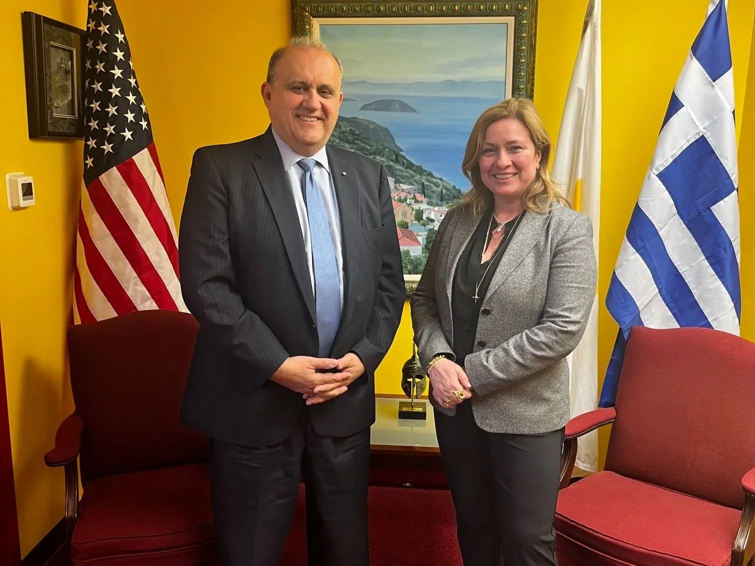 AHI President Larigakis, Secretary General Myrogianni Discuss Greek American Youth Outreach