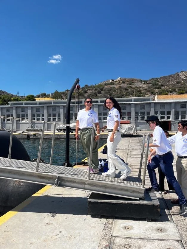  AHIF participants boarding the submarine HS Pipinos. 
