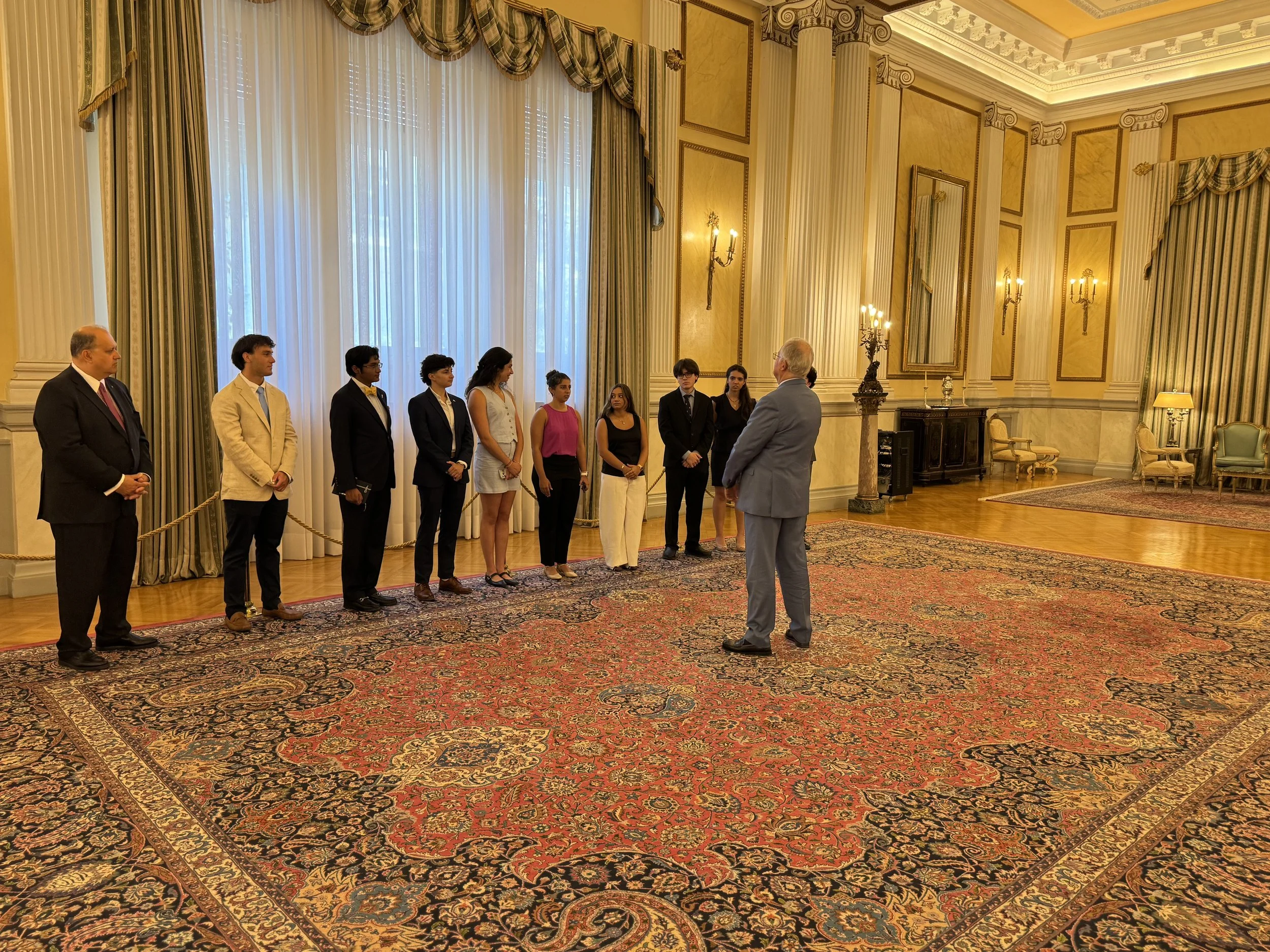  President Tassoulas took the time to thoughtfully engage with our students. 
