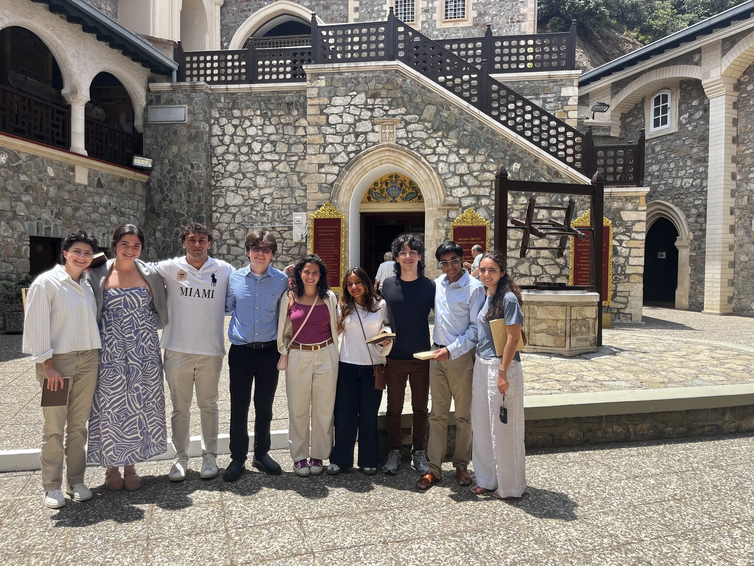  The students tour Kykkos Monastery. 