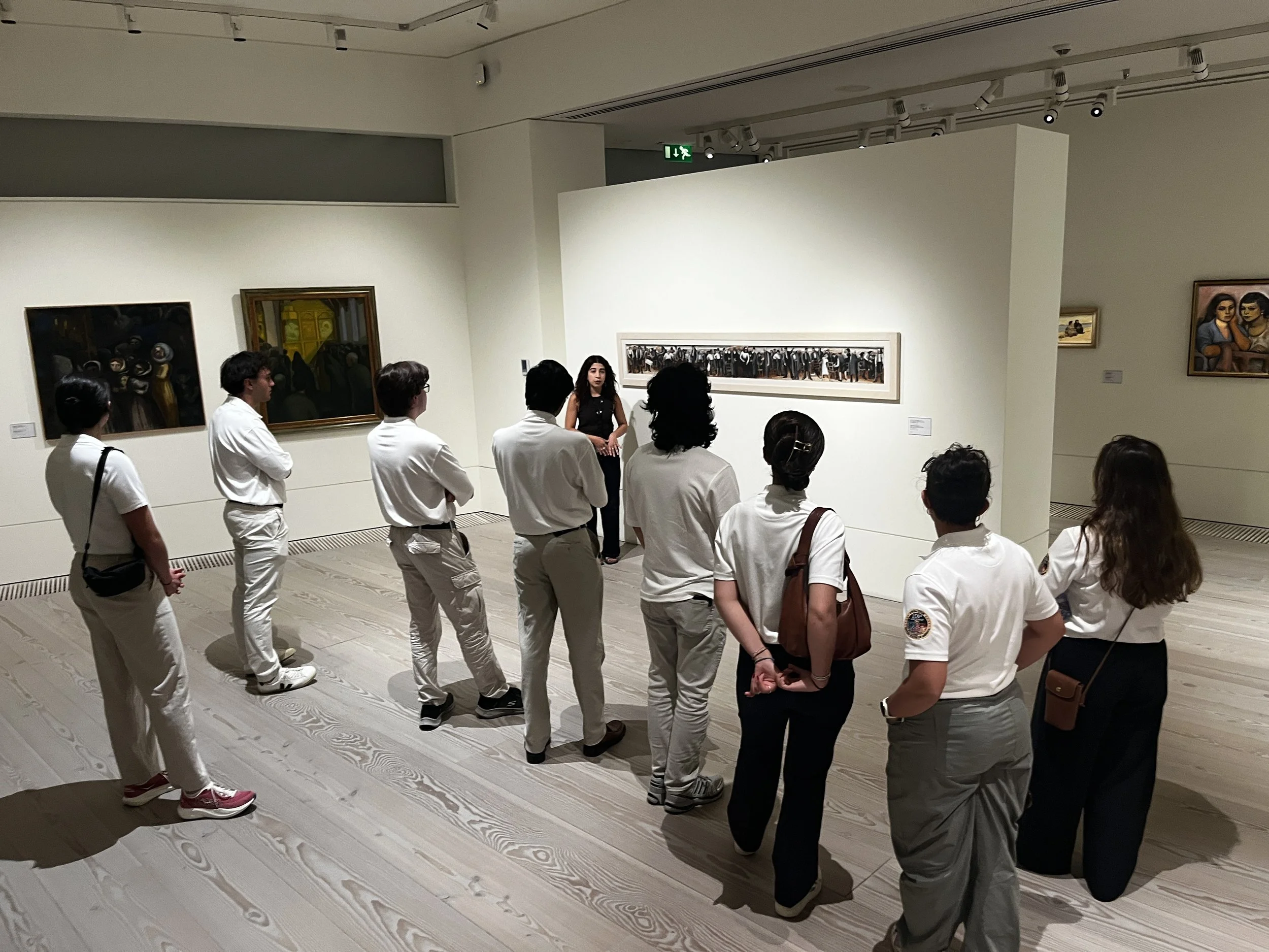  Students tour the A. G. Leventis Gallery. 