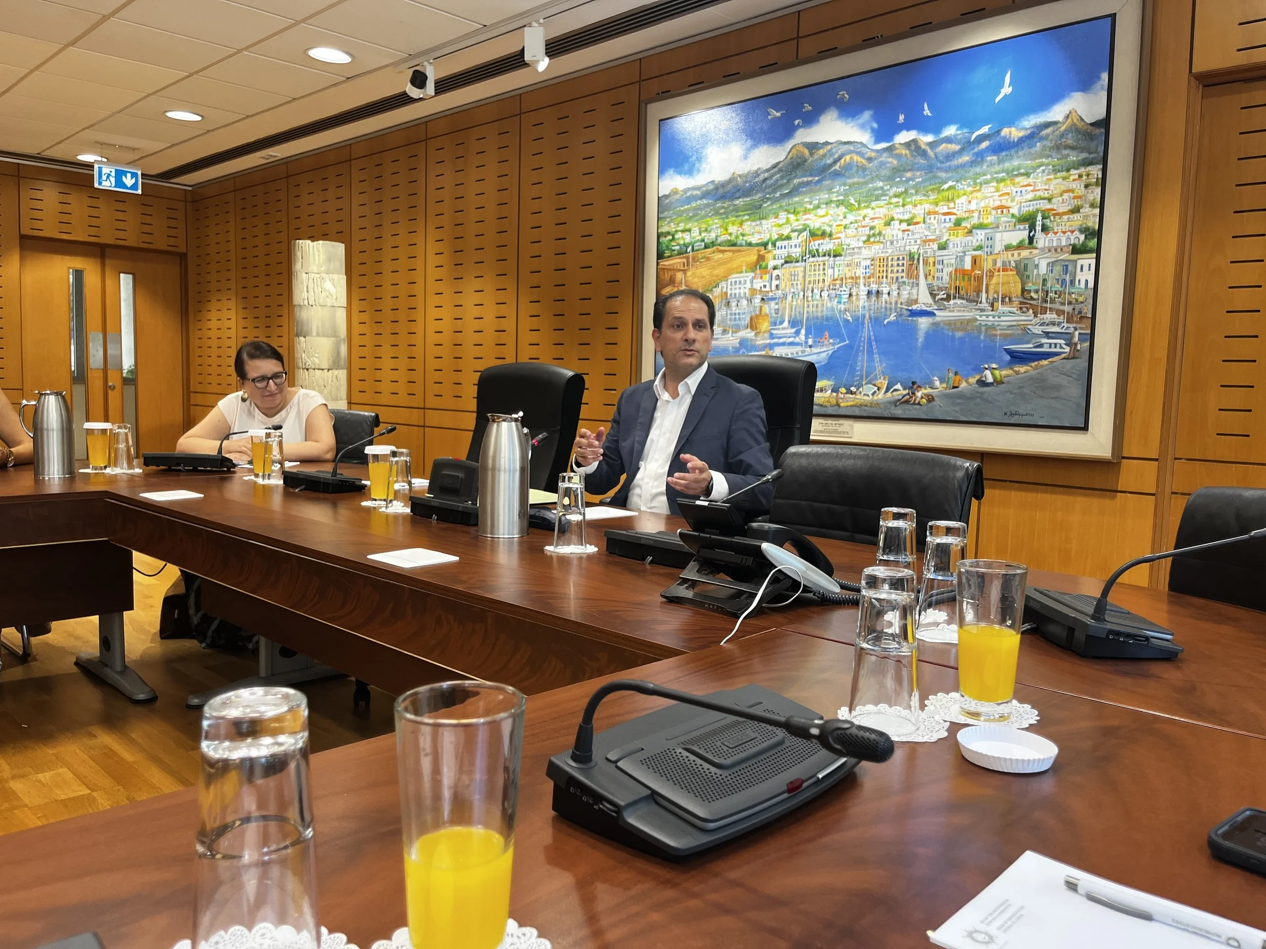  Representative Aristos Damianou, Chairman of the Standing Committee on Internal Affairs. 