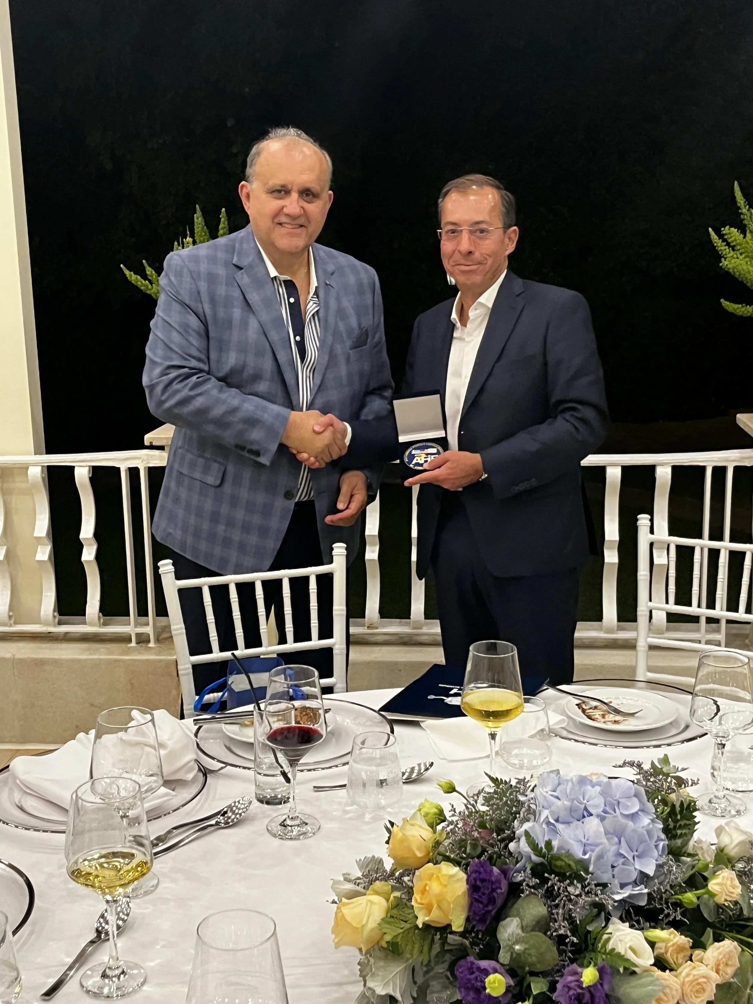  Ambassador Constantinos Kollias with Nick Larigakis. 