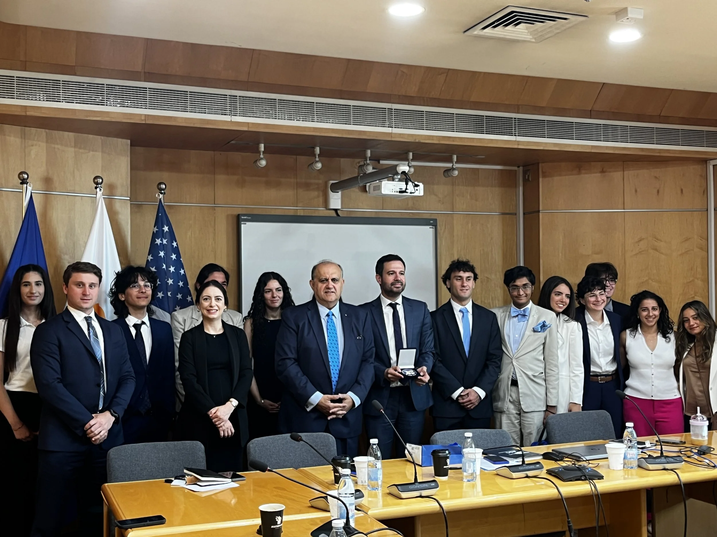  The delegation with Mr. Haris Chrysostomou, Head of the American Department, Cyprus Ministry of Foreign Affairs. 