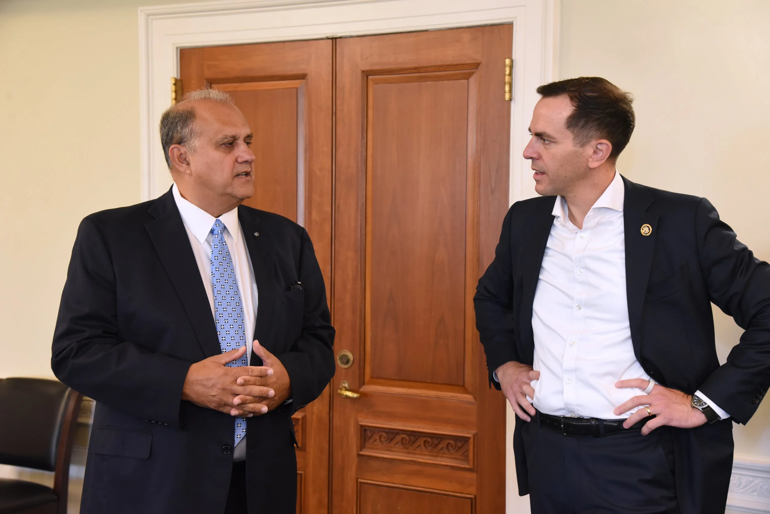  Rep. Rob Menendez (NJ-8) with Nick Larigakis. 