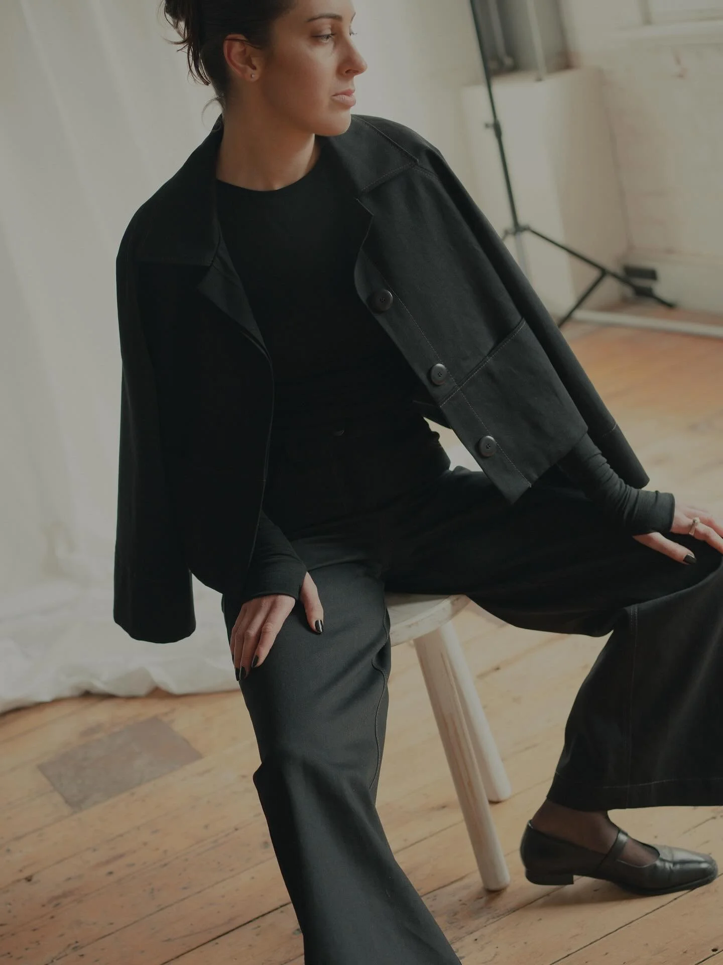 Besty jacket and Lula merino, but this time in black 🖤🖤🖤

Available online at clarabosshard.com 

Photographer @___benmatthews___ 
Model @liv_ferg
