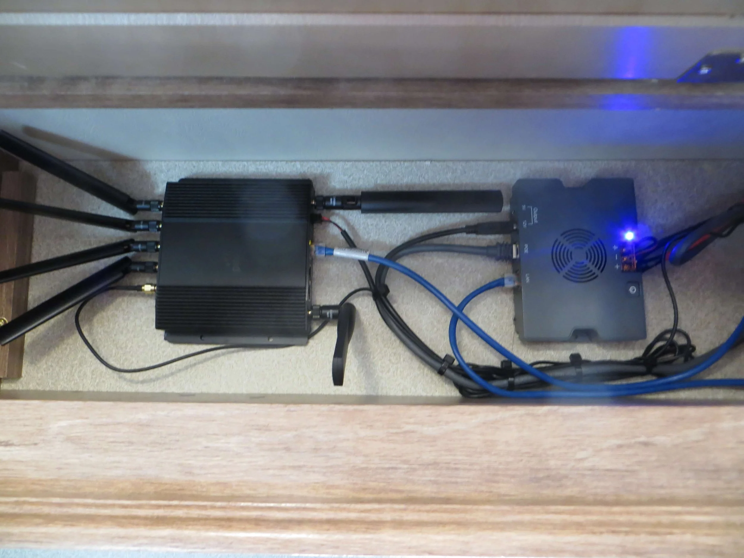 Example of RV Solar Install near San Diego.  Lithium Battery, DC/DC Converter, LiFePO4, Inverter, install on RV near San Diego, CA.