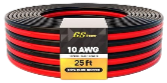 10 AWG, 25 feet long. Wire for remote solar array on RV  for Solar Panel, Inverter and Lithium Battery Installations on RV's RV or Boats Marine near San Diego, CA.