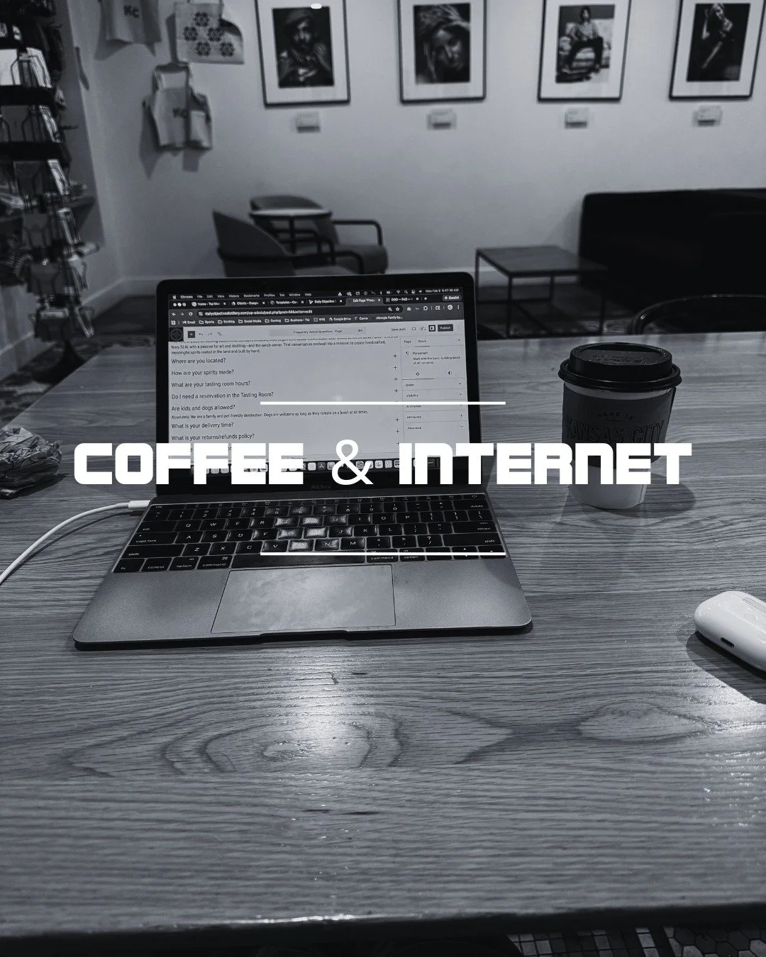 In a world where sometimes all we need is a table, internet, and a Macbook to build brands with purpose. (And a latte 💅)