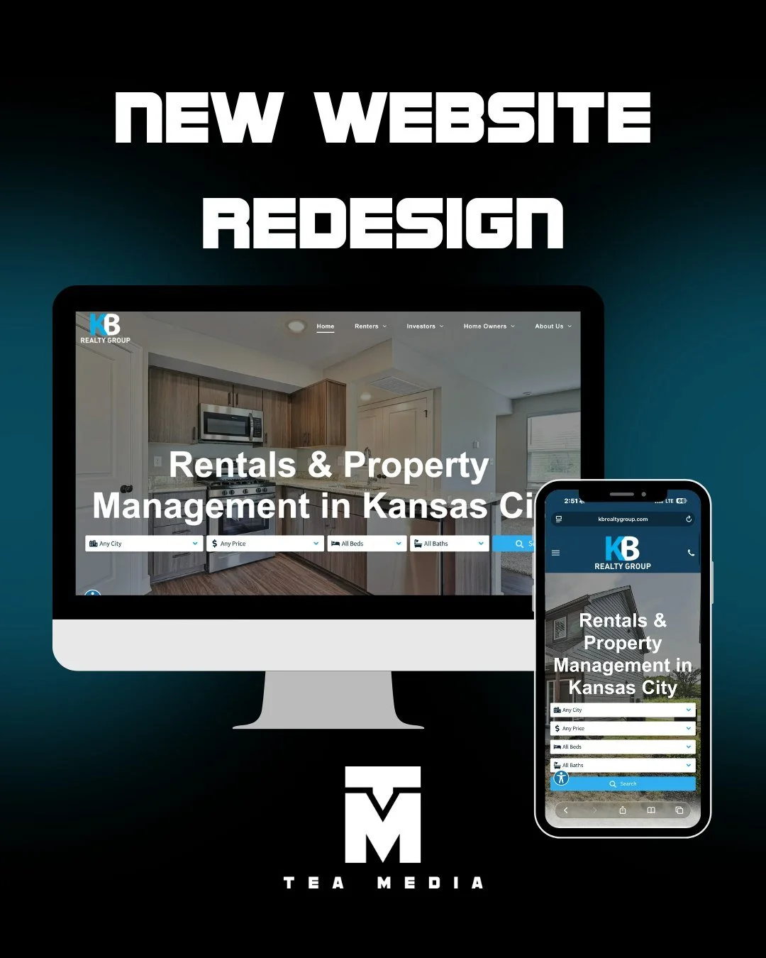 We&rsquo;re excited to announce the official redesign and launch of the new KB Realty Group website!

A key highlight of this project was collaborating closely with KB Realty&rsquo;s third-party property management platform. By partnering together, w
