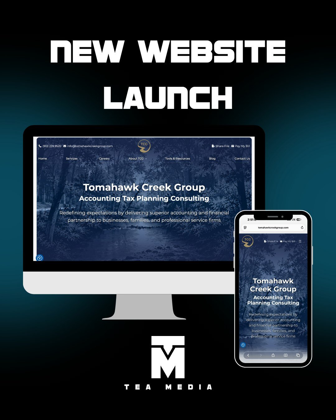 We&rsquo;re thrilled to announce the official brand and website launch for Tomahawk Creek Group, a local Kansas City-based CPA firm specializing in Accounting, Tax, Planning, and Consulting!

As Tomahawk Creek Group acquired a long-standing local fir