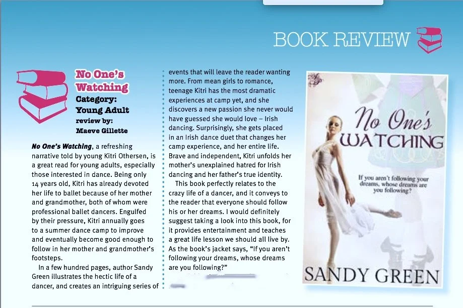 Two pages from Dance Magazine's book review