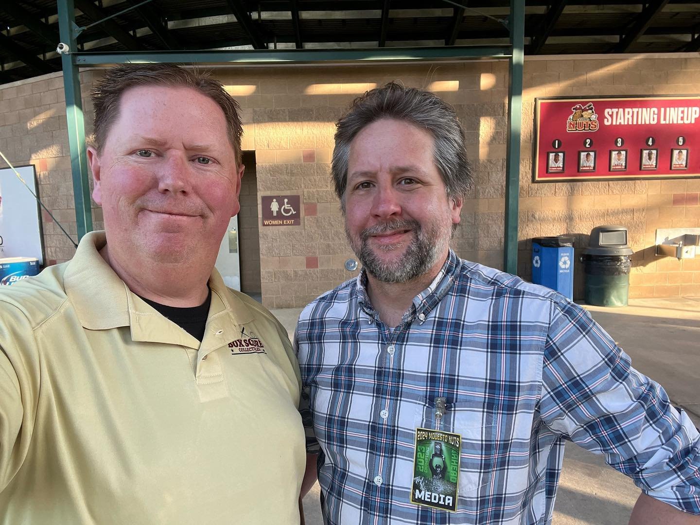 Thank you to @thebensbiz for stopping by the table last night at the @modestonuts game. It was a pleasure to talk to you. I&rsquo;m hoping we can get you on our upcoming podcast some time!