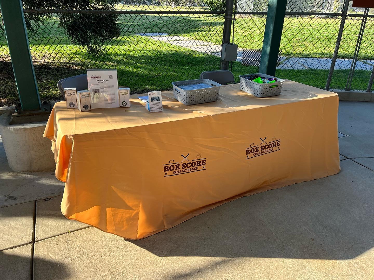 We are set up for tonight&rsquo;s event at the @modestonuts! Let&rsquo;s giveaway some cards and start the new generation of collectors! #collect #BoxScore #CardsForKids