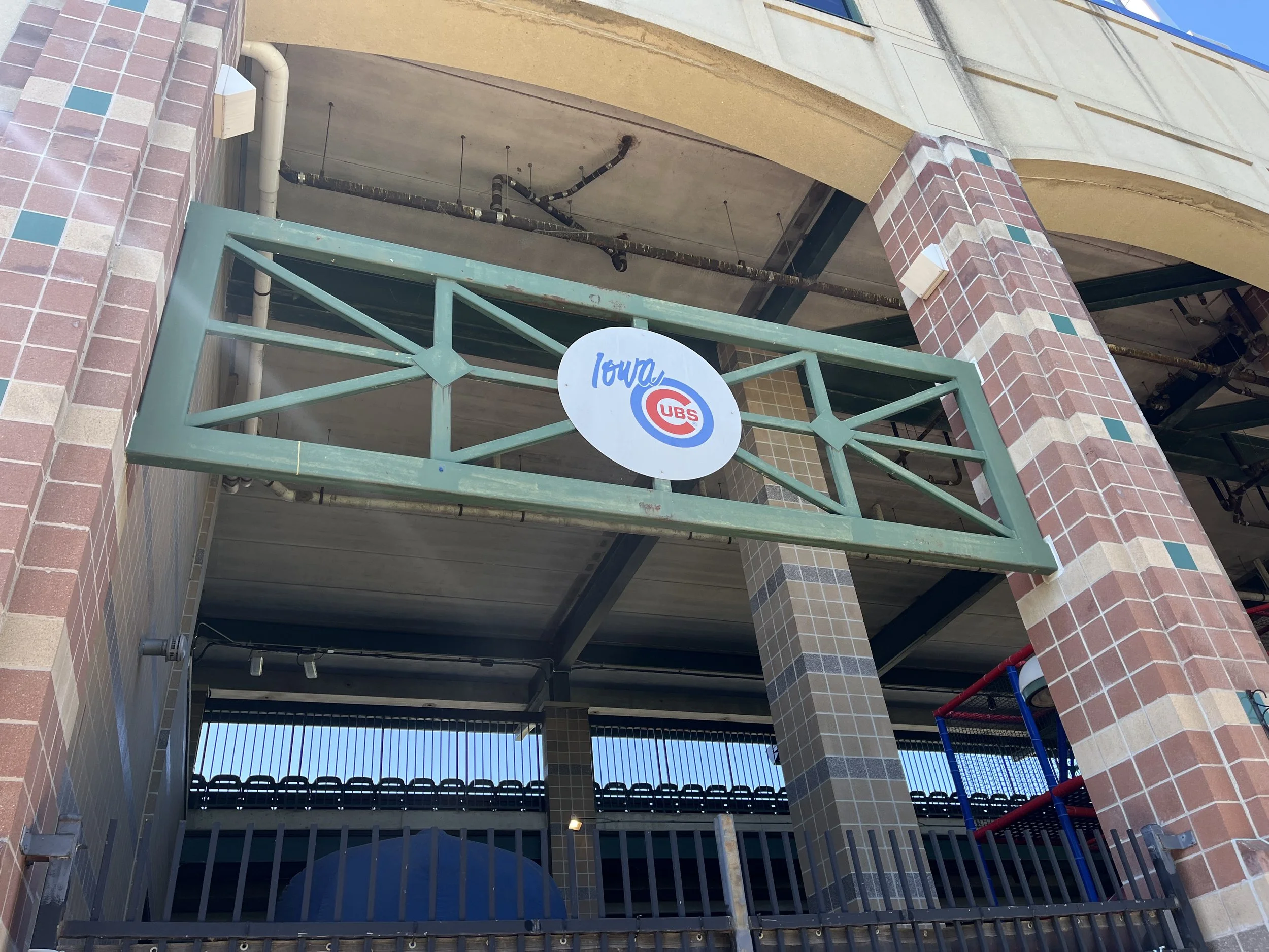 Iowa Cubs Logo Outside.JPG
