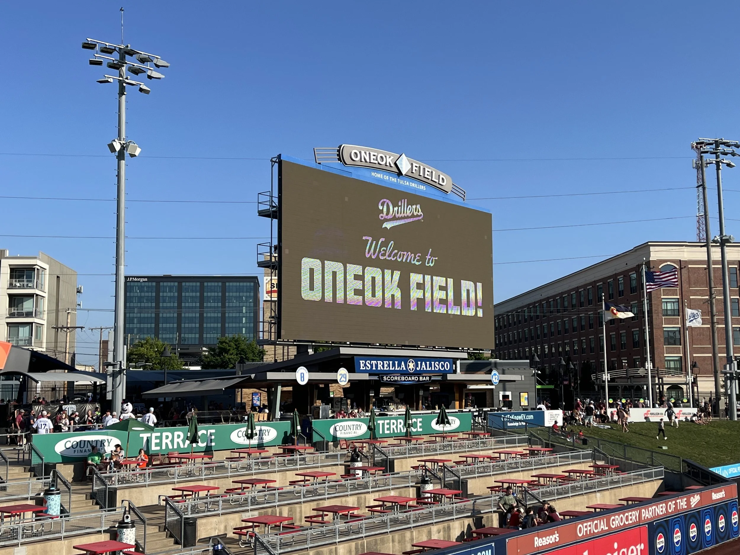 Scoreboard View - Left field line.JPG