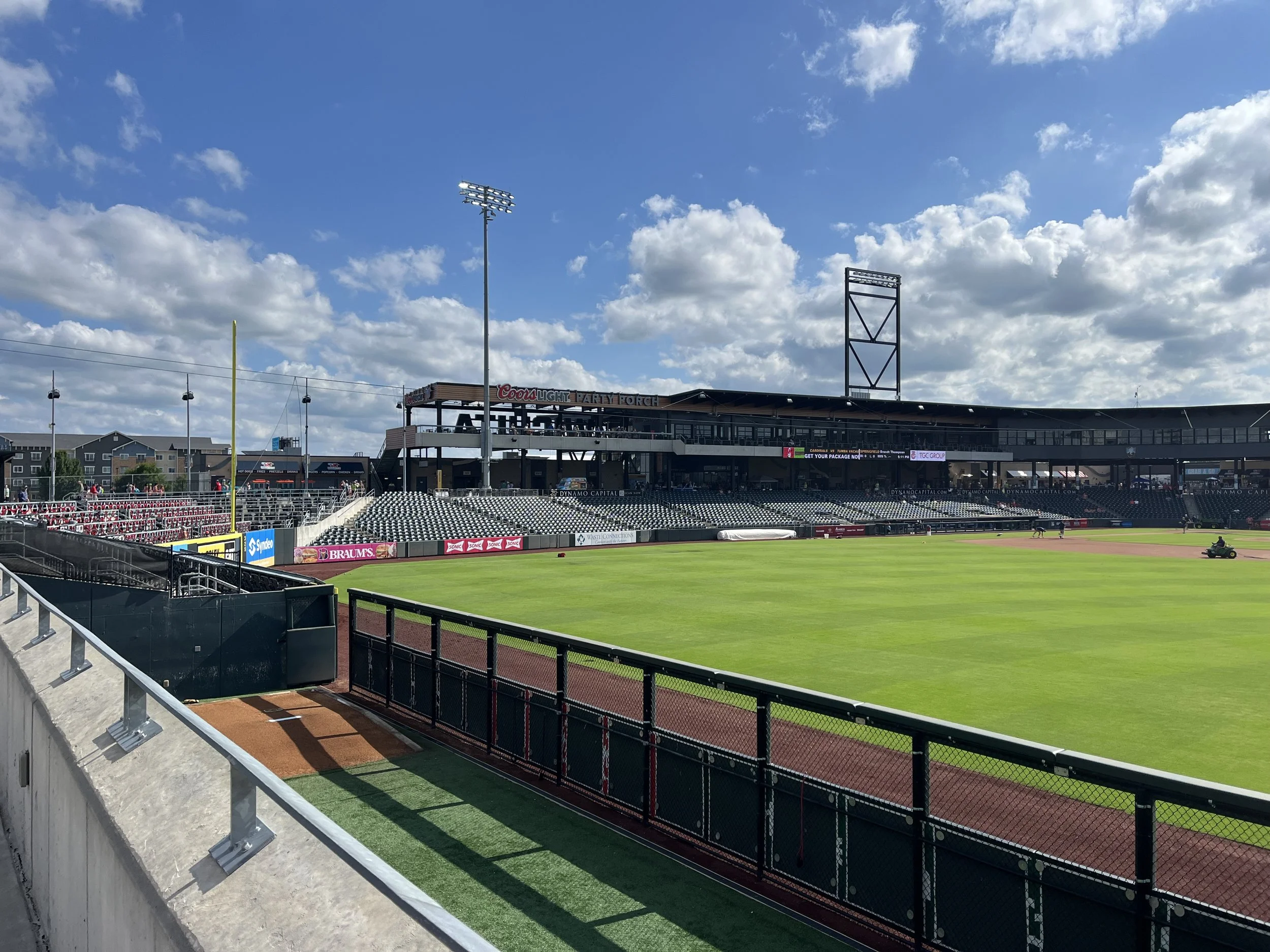 RF Foul Pole - Bullpen.JPG