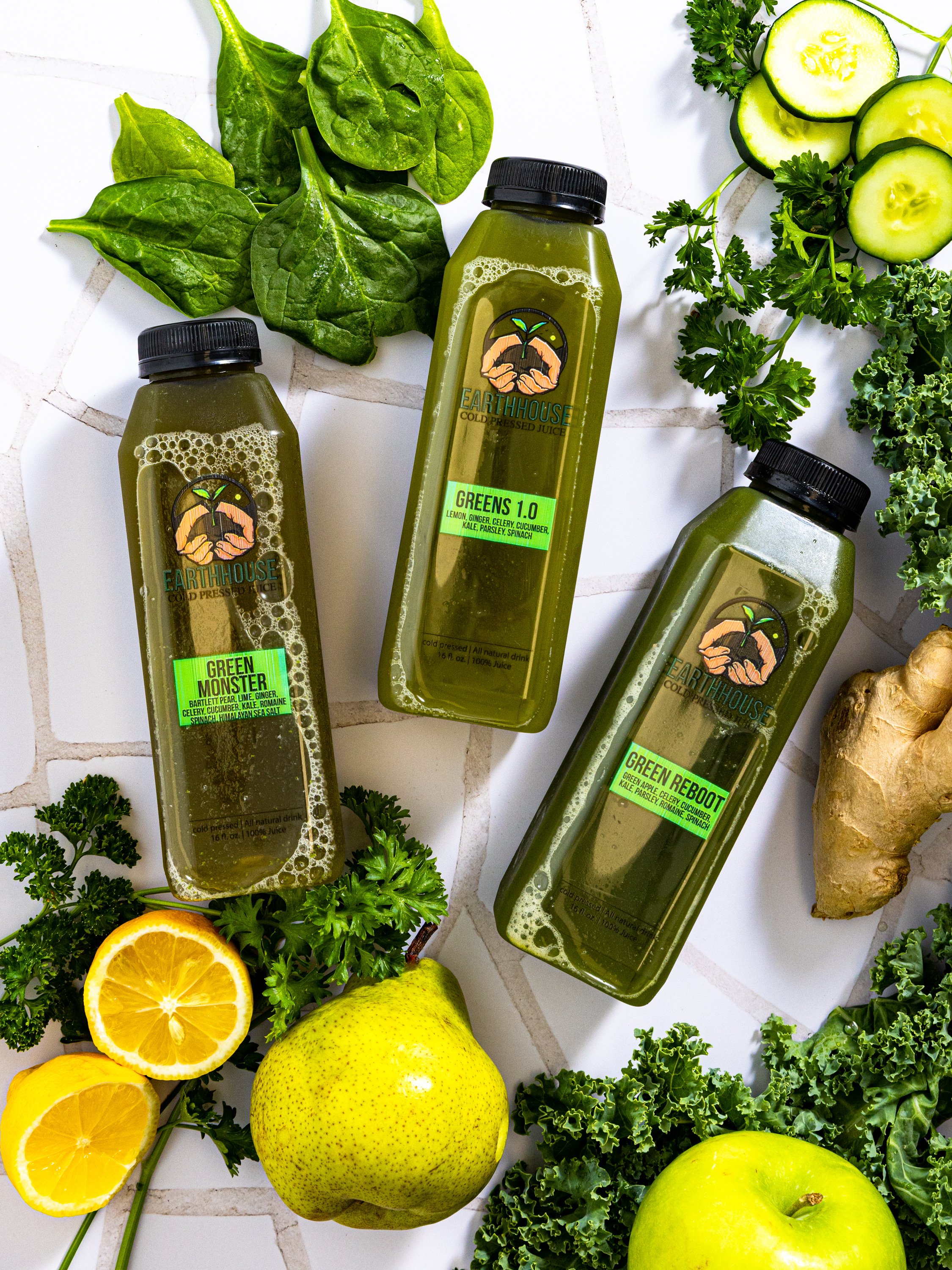 Cold Pressed Juice Bundle. Enjoy fresh juice made from organic produce directly from our farm. Available in 6, 9, or 15 count. Also available for shipping in U.S. Eastern and Central time zones