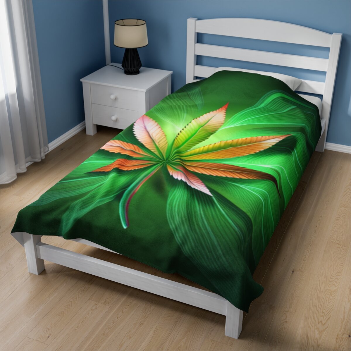 Enlightened LEAF in Velveteen Plush Blanket