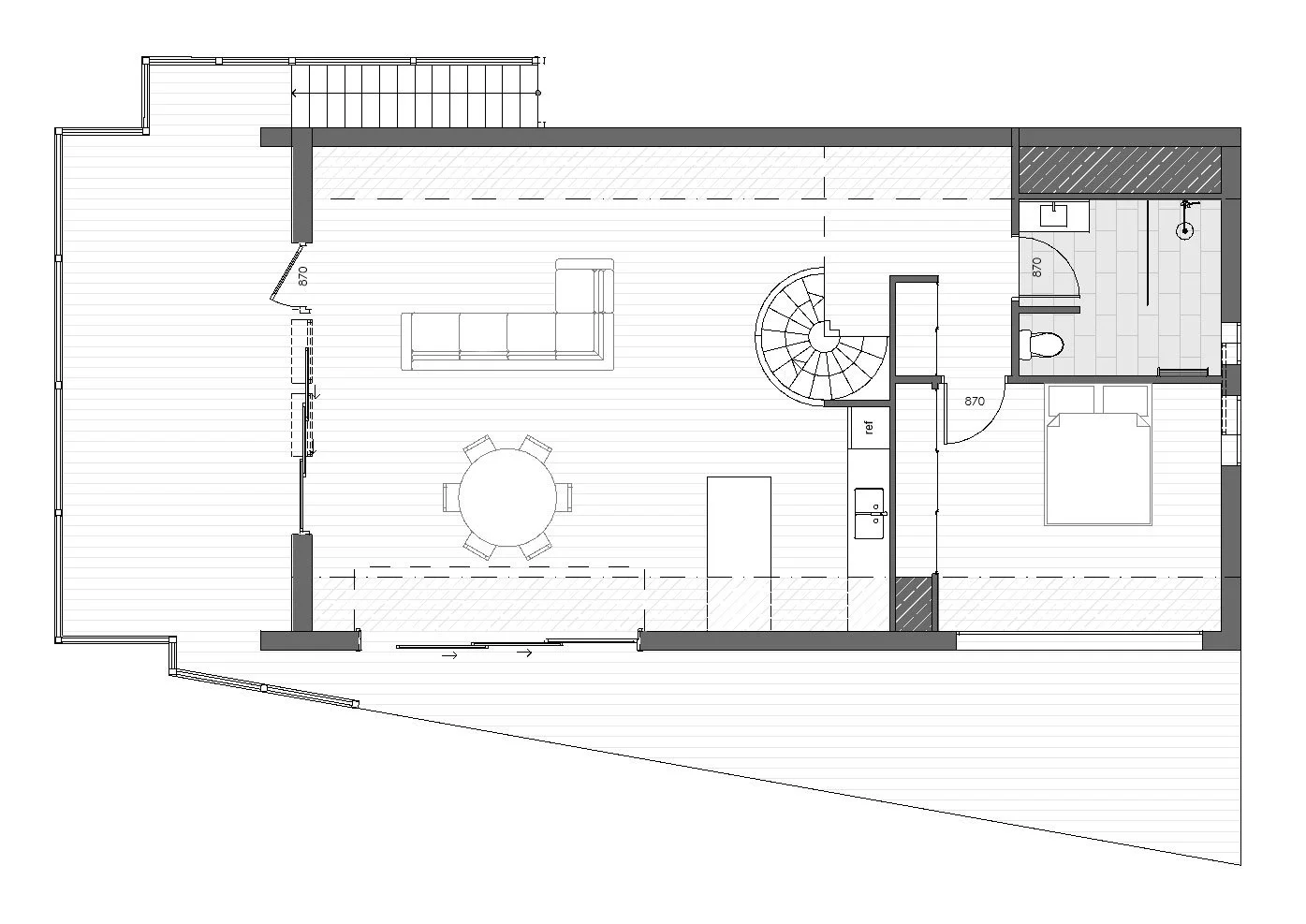  A concept cabin, which is to be built in a bushfire zone. 