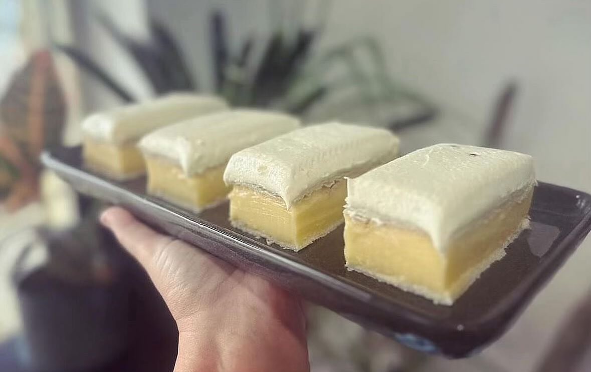 Vanilla Slice in the cake fridge this week! 🙌🏼