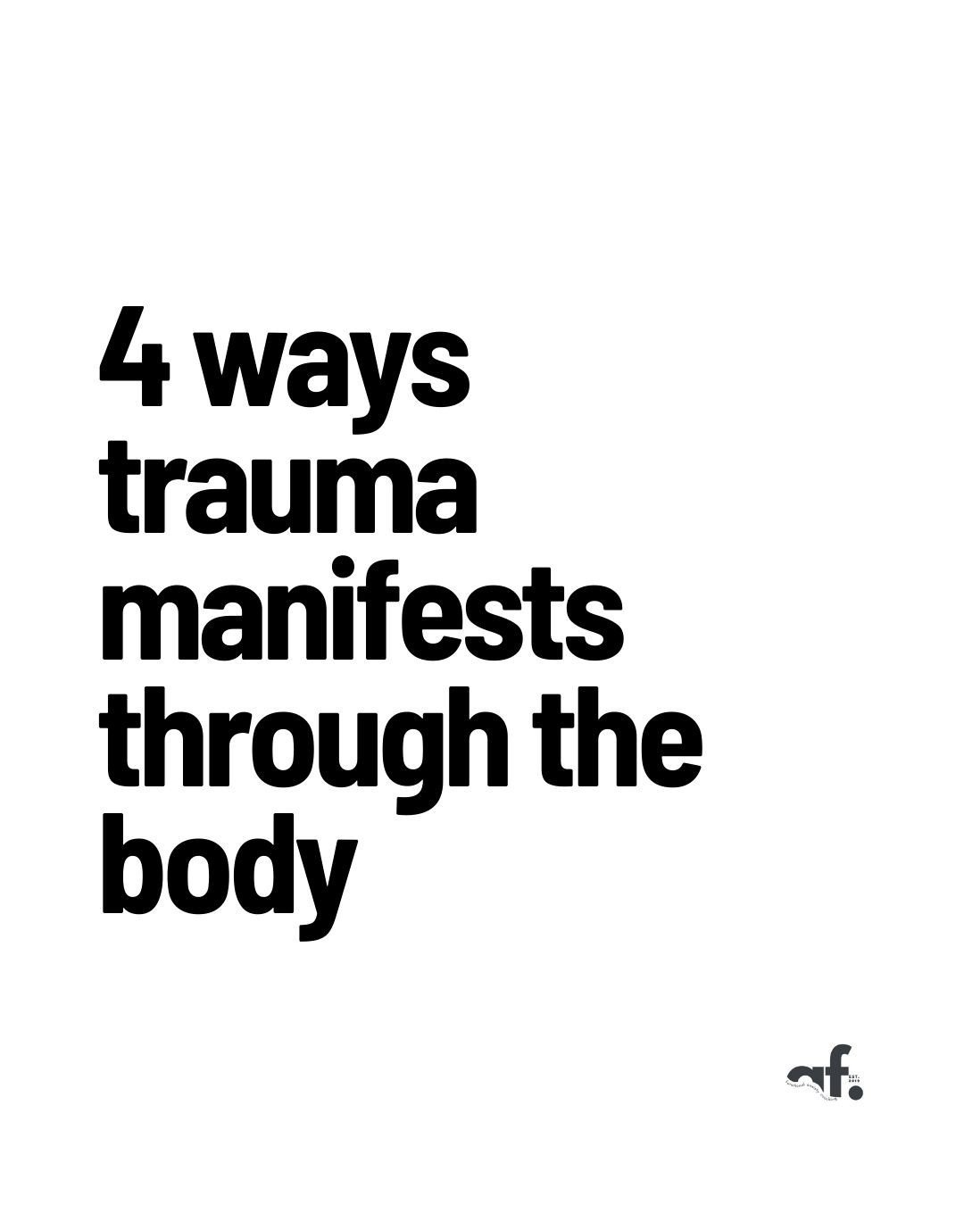 Trauma isn't only a person's emotional and psychological reaction to an intense or overwhelming event; it can be felt physically too. ⁠
⁠
Your survival response is a complex reaction that involves several brain regions and chemicals. ⁠
⁠
It's trigger