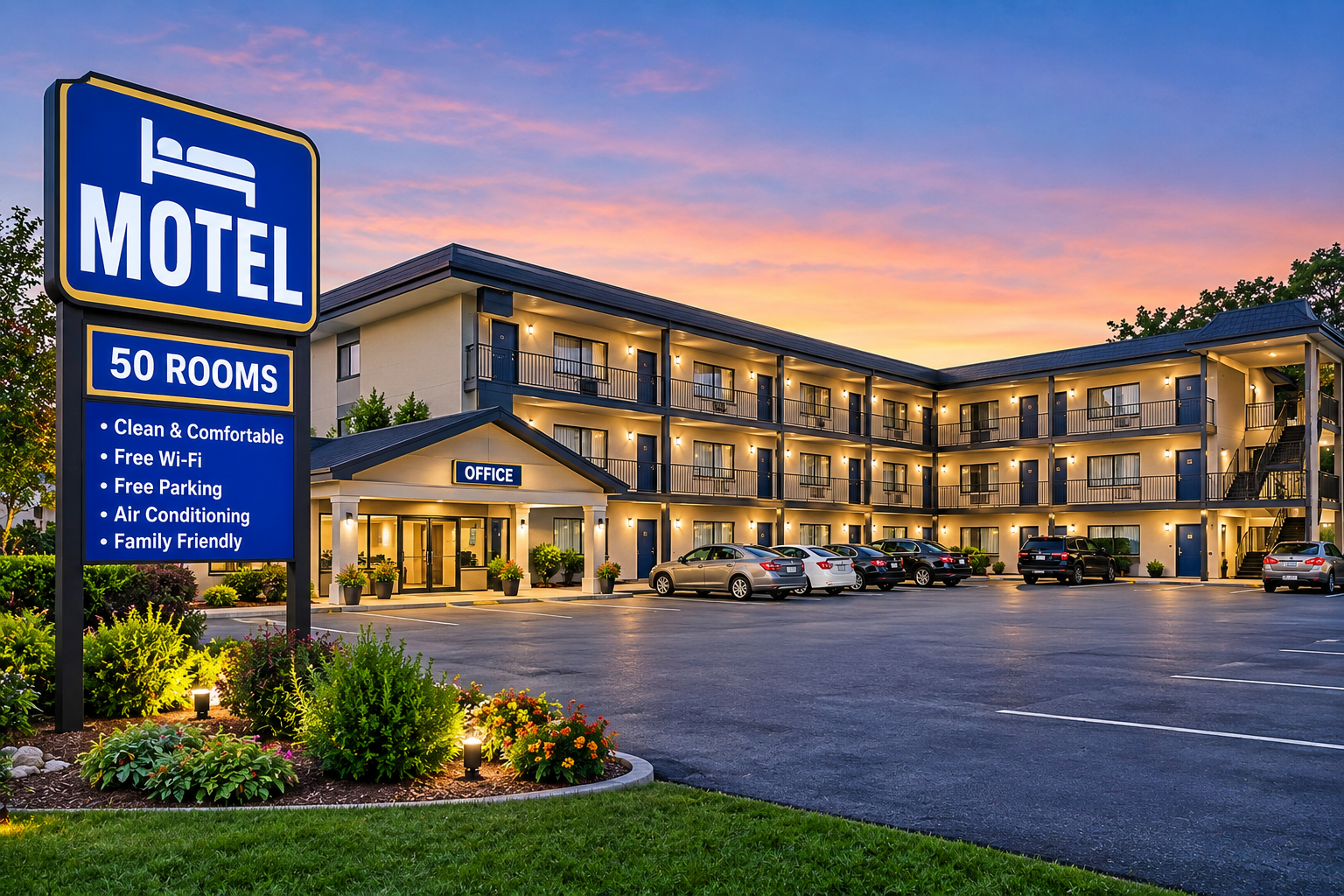 Modern 50-Room Motel