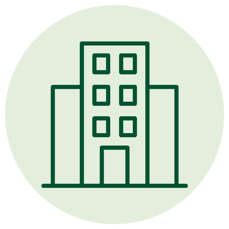 Gebäude als Symbol für wirtschaftliche und energieeffiziente Gebäudekonzepte mit Fokus auf langfristige Investitionssicherheit.