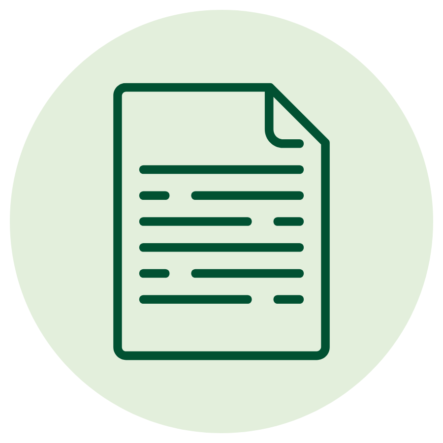 Dokumentsymbol für die Erstellung individueller Energiekonzepte sowie aller erforderlichen Nachweise und Unterlagen.