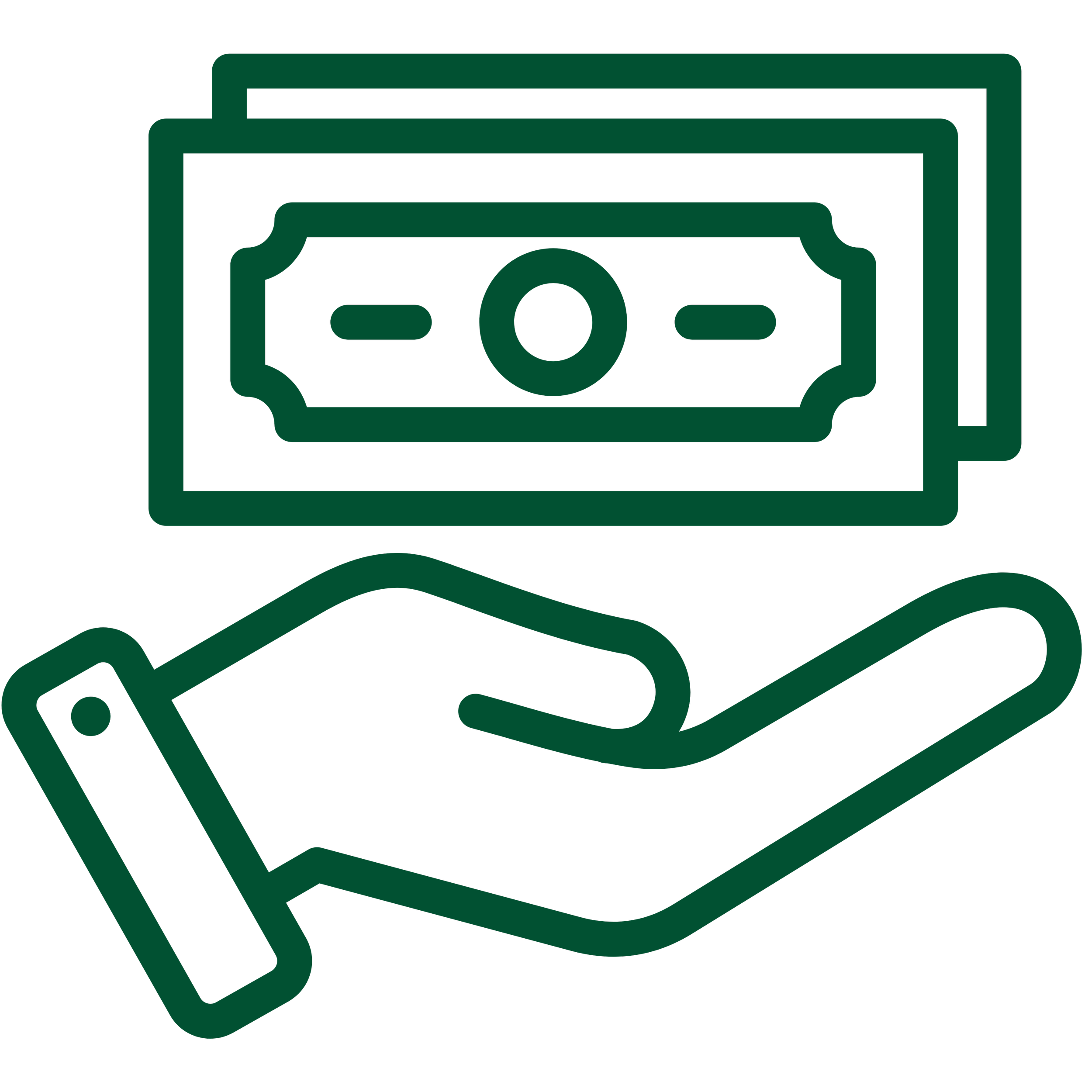 Icon mit einer Hand und Gelscheinen zur Verdeutlichung, dass sich um Fördermittelberatung und Fördermittelbeantragung kümmert