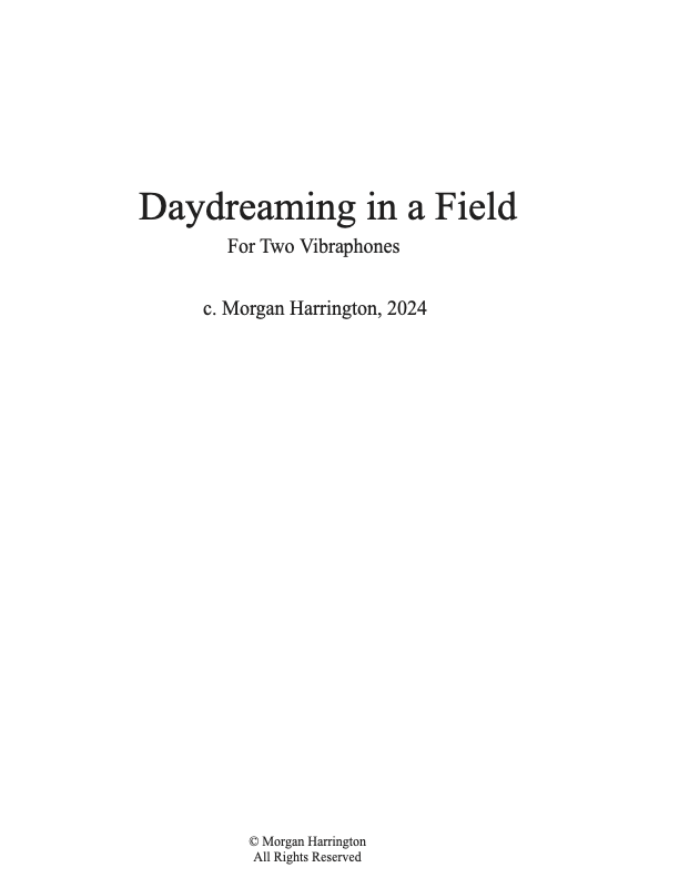 Daydreaming in a Field - Score.png