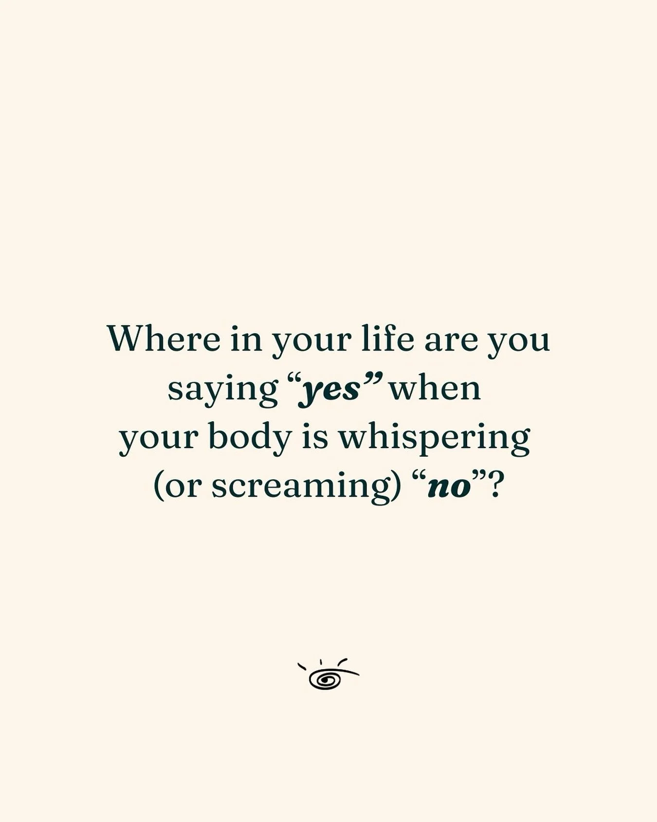 Check-in time.  Where in your life are you saying &ldquo;yes&rdquo; when your body is whispering &ldquo;no&rdquo;?
Setting boundaries isn&rsquo;t about building walls.  It&rsquo;s about getting honest with yourself and respecting your values, your en