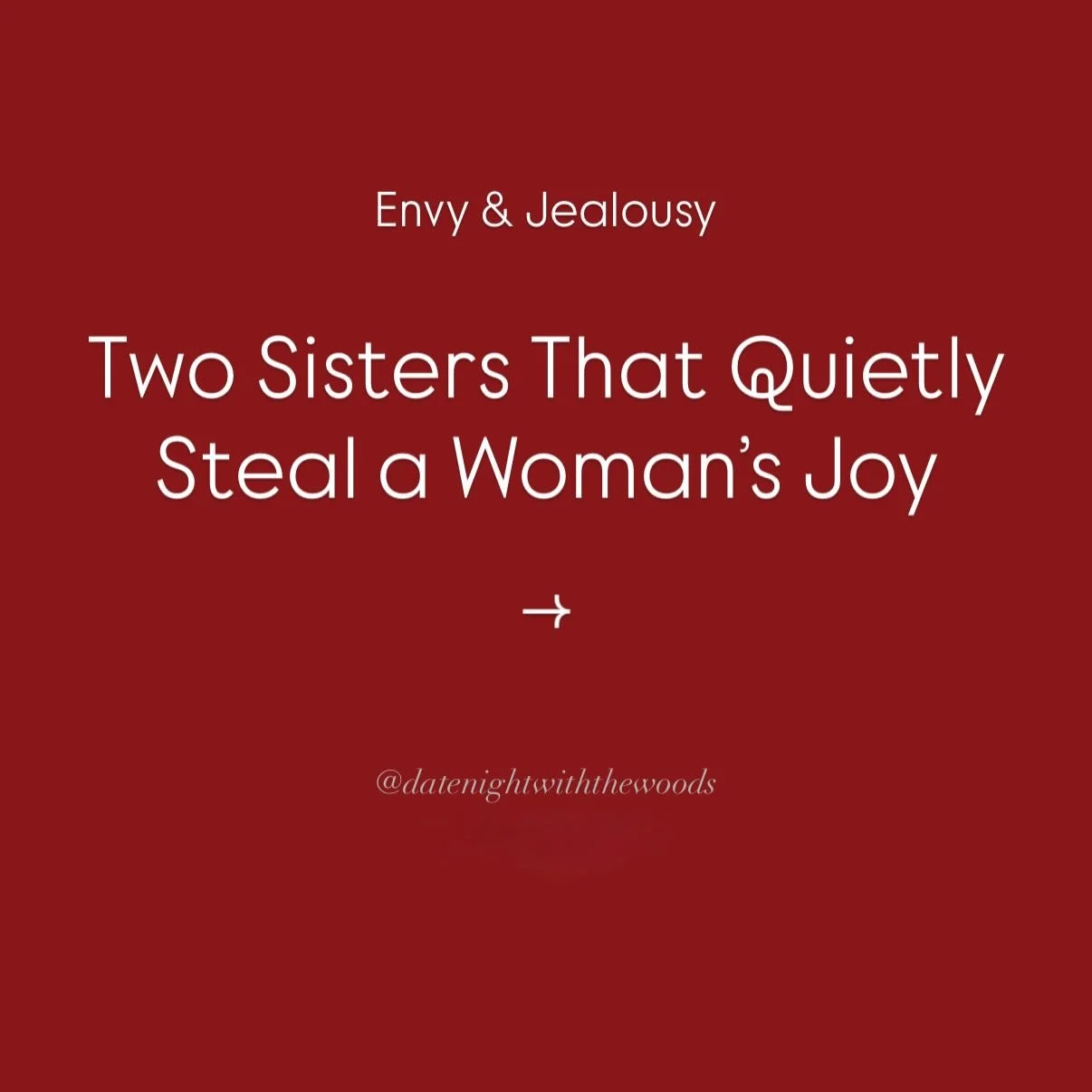 Comparison is the thief of joy 🤍

The gospel promises that we are sons and daughters of a good Father, so we can trust that whatever He provides and allows is for our best. 

We discuss this and more on today&rsquo;s episode of DNWTW.

#biblicalmarr