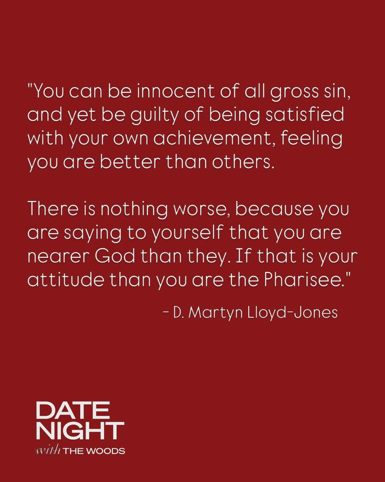 One of the great dangers for church-goers is to become accidental Pharisees. We become so focused on our theology, ministry, parenting, or spiritual disciplines that we begin to find our identity in them rather than in Christ and quietly look down on