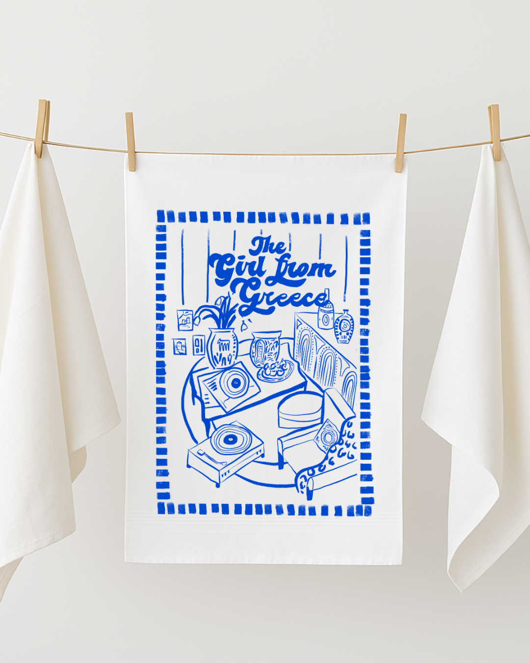 The Girl from Greece Signature Tea Towel