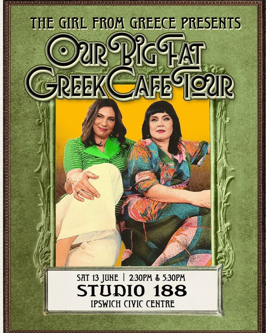 OMG! Ipswich! Did we tell you we're bringing the the Big Fat Greek Cafe Tour to your beautiful western plains? 

We can't wait! Let us introduce you to who's coming with us. 🇬🇷✨

🪕 Nick Paras - bouzouki. Playing since the age of 11, Nick has toure