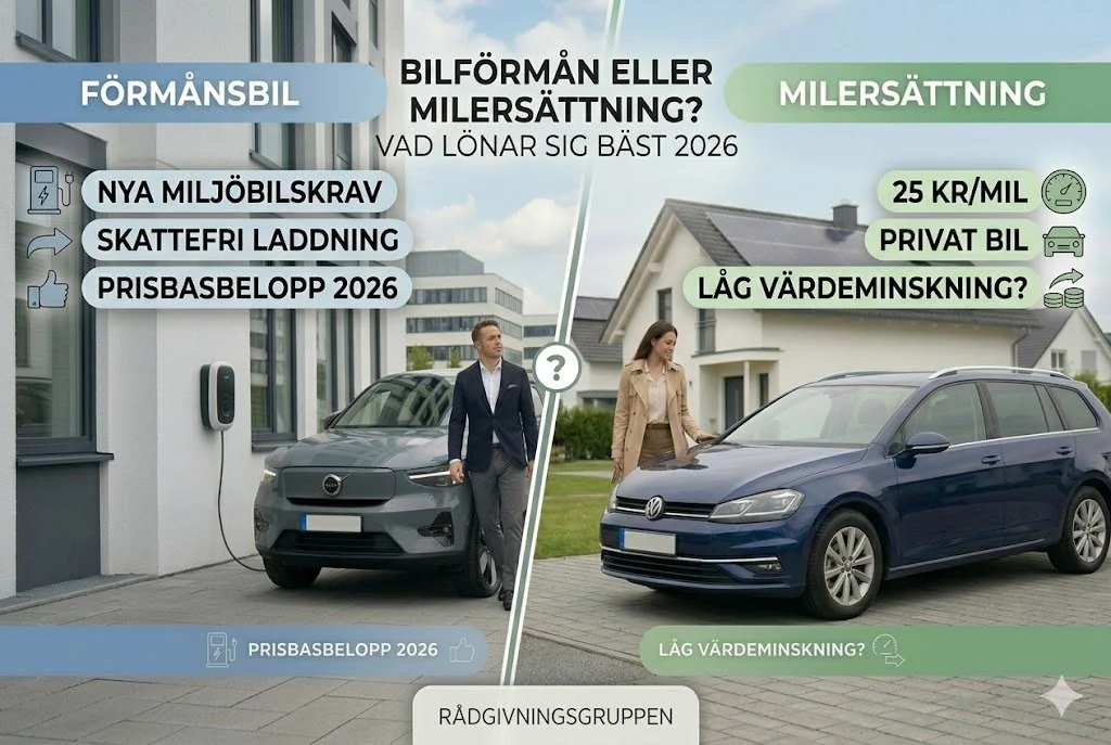 Förmånsbil eller milersättning? Detta lönar sig bäst 2026