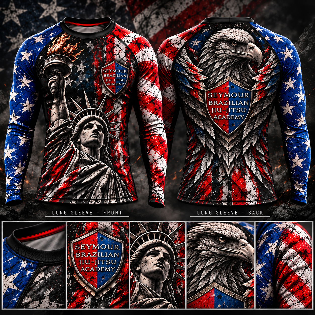 Seymour BJJ “Liberty” Rash Guard - Long-Sleeve