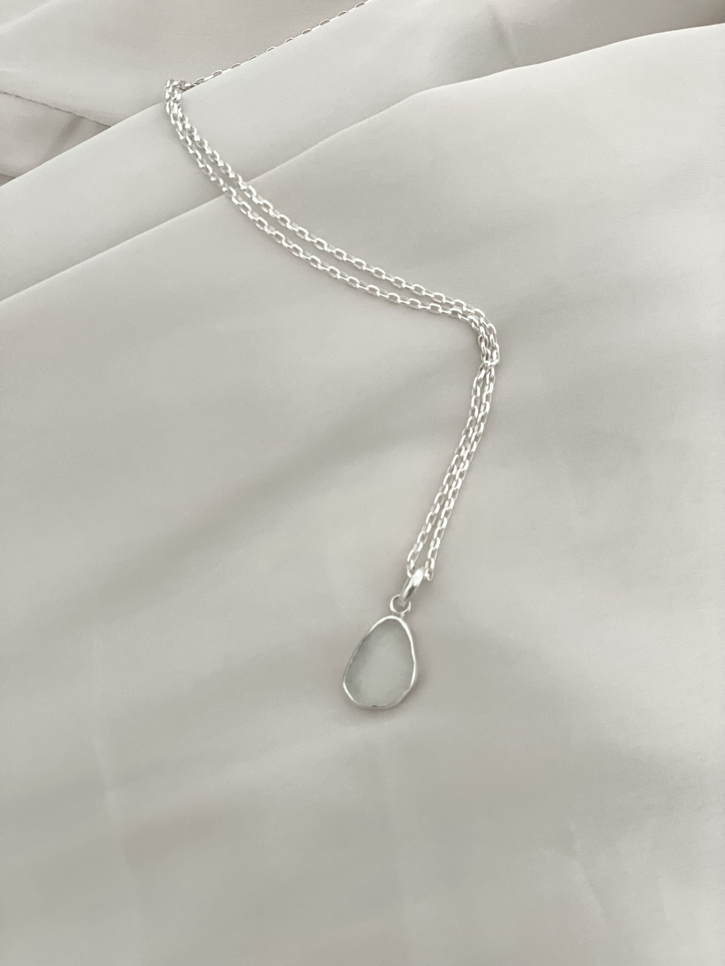 Moon Sea Glass Necklace