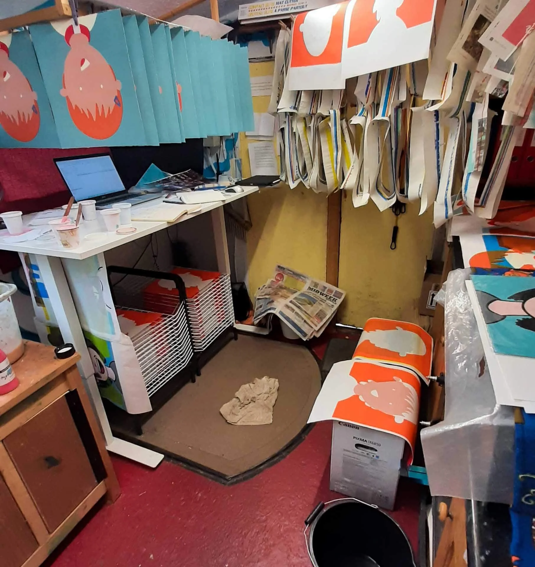 Drying Solutions for a Tiny Print Studio: Racks, Cupboards and Clever ...