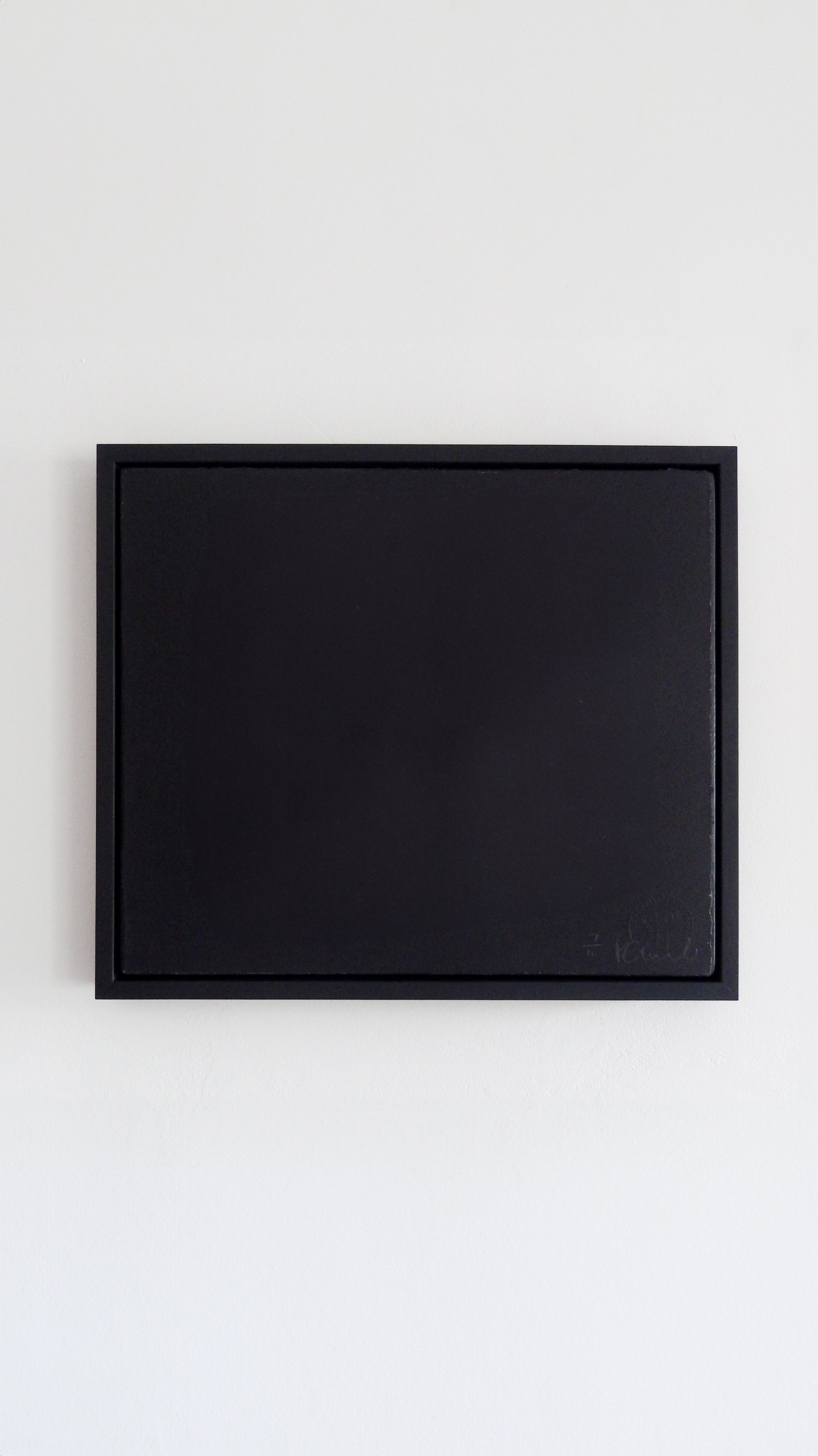 Black silkscreen print background (framed)