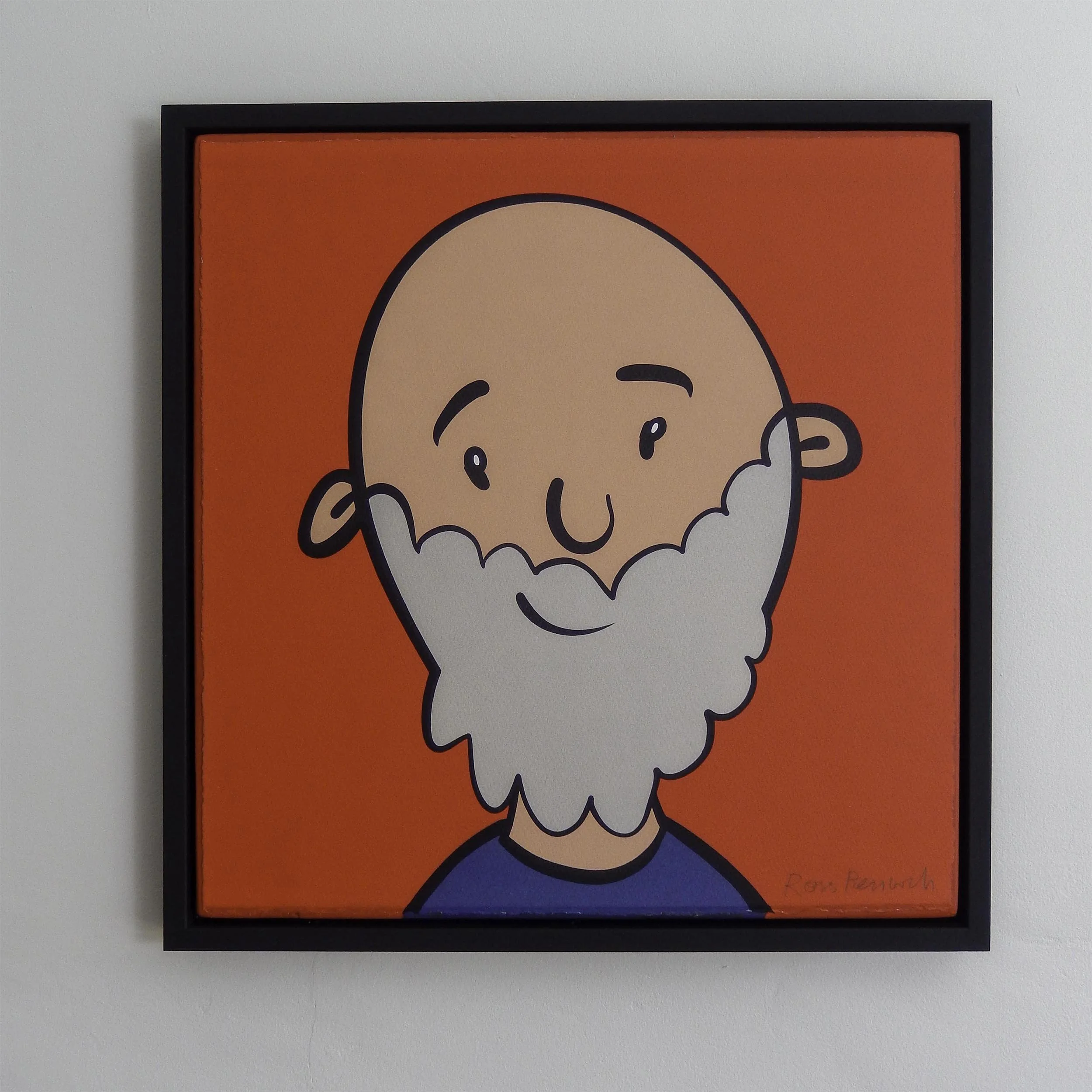 * Artist-framed * Quietly Happy